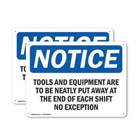 Signmission Tools And Equipment Are To Be Neatly Put, 24 in W x Rectangle, Plastic OS-2PACK-NS-P-1824-L-18694